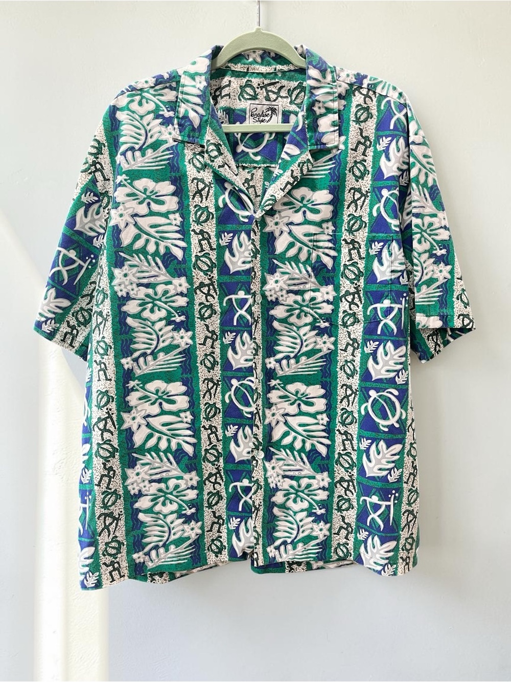 Paradise style tropical tiki Hawaiian button down shirt -XXL